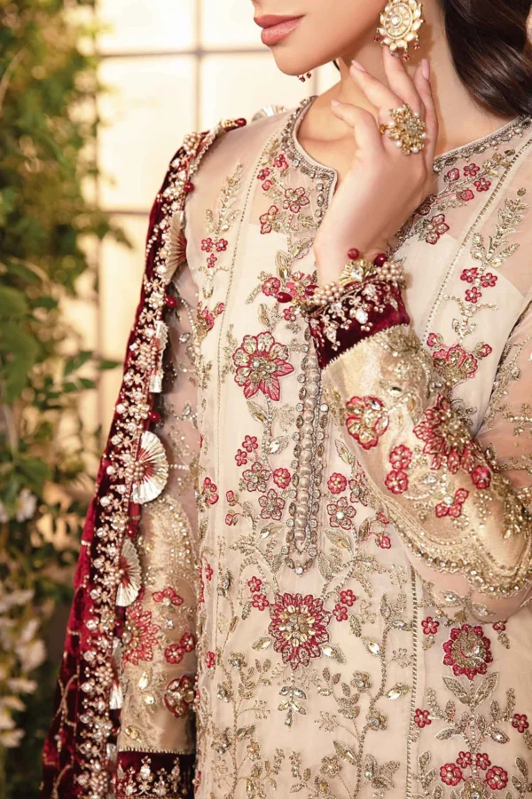 MARIA B | MBROIDERED | EMBROIDERED ORGANZA SUIT | BD-2905 - Image 2