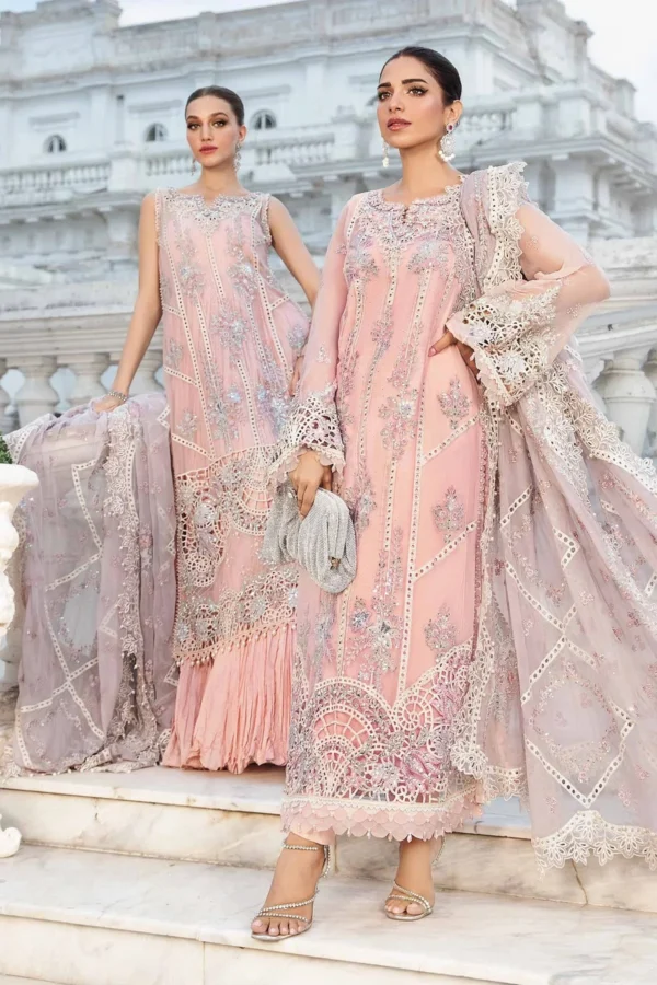 MARIA B | EMBROIDERED CHIFFON SUIT | MPC-24-106 | LONG - Image 2