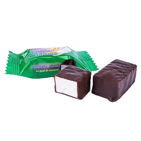 Bucuria candies Bird's Milk Firebird, banana 150g