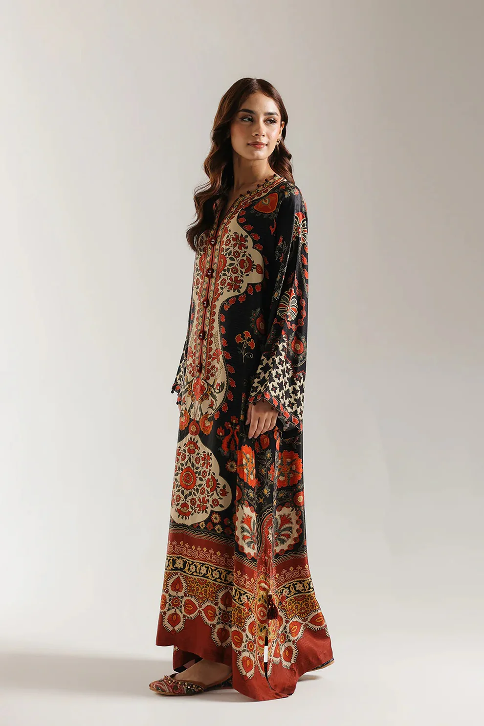 ETHNC | PRINTED KAFTAN | BLACK | E3523-103-901 - Image 3